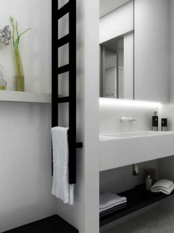 narrow towel radiators, narrow heated towel rails, black towel rails