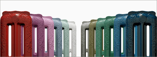 coloured cast iron radiators