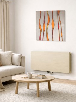 flat panel radiators, blue radiators, kitchen radiators