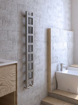 narrow towel radiators, narrow heated towel rails, black towel rails