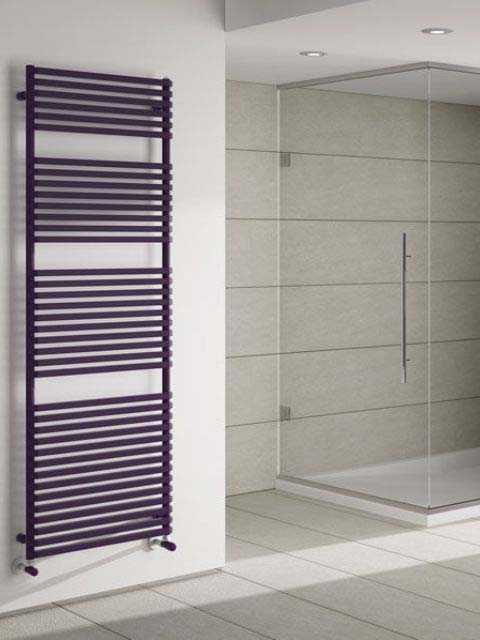 central heating towel warmers, central heating towel radiators, purple radiators
