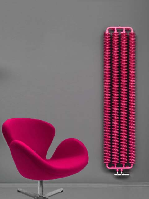 retro radiators, industrail style radiators, pink radiators