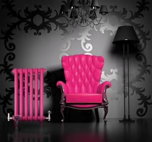 Cast iron radiators in the colours of the rainbow